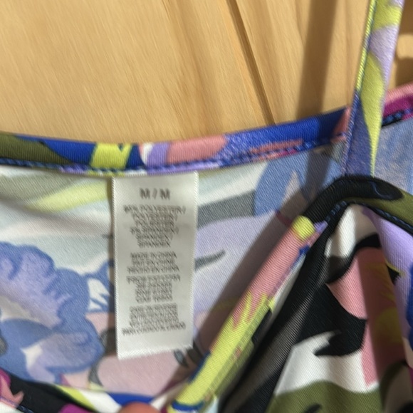 AVON Off One Shoulder Floral Asymmetrical Women's Top - Picture 2 of 3